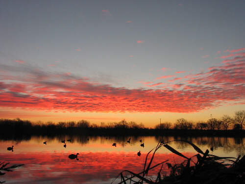 Ingrandisci la foto: La splendida alba sul lago