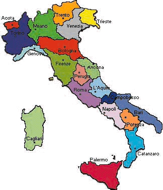 Clicca sulla regione che ti interessa